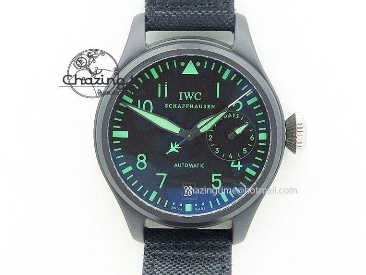 MIROTIME 0414 Pilot Chrono IW377726 ZF 1:1 Best Edition Green Dial on Brown Leather Strap A Trendsetting 7125